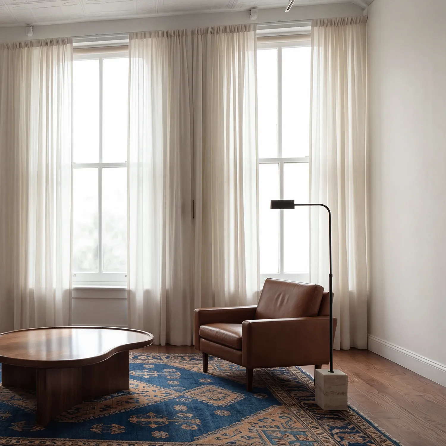 Gordijnen 2-pack - Linnen gordijn Noemi (beige)