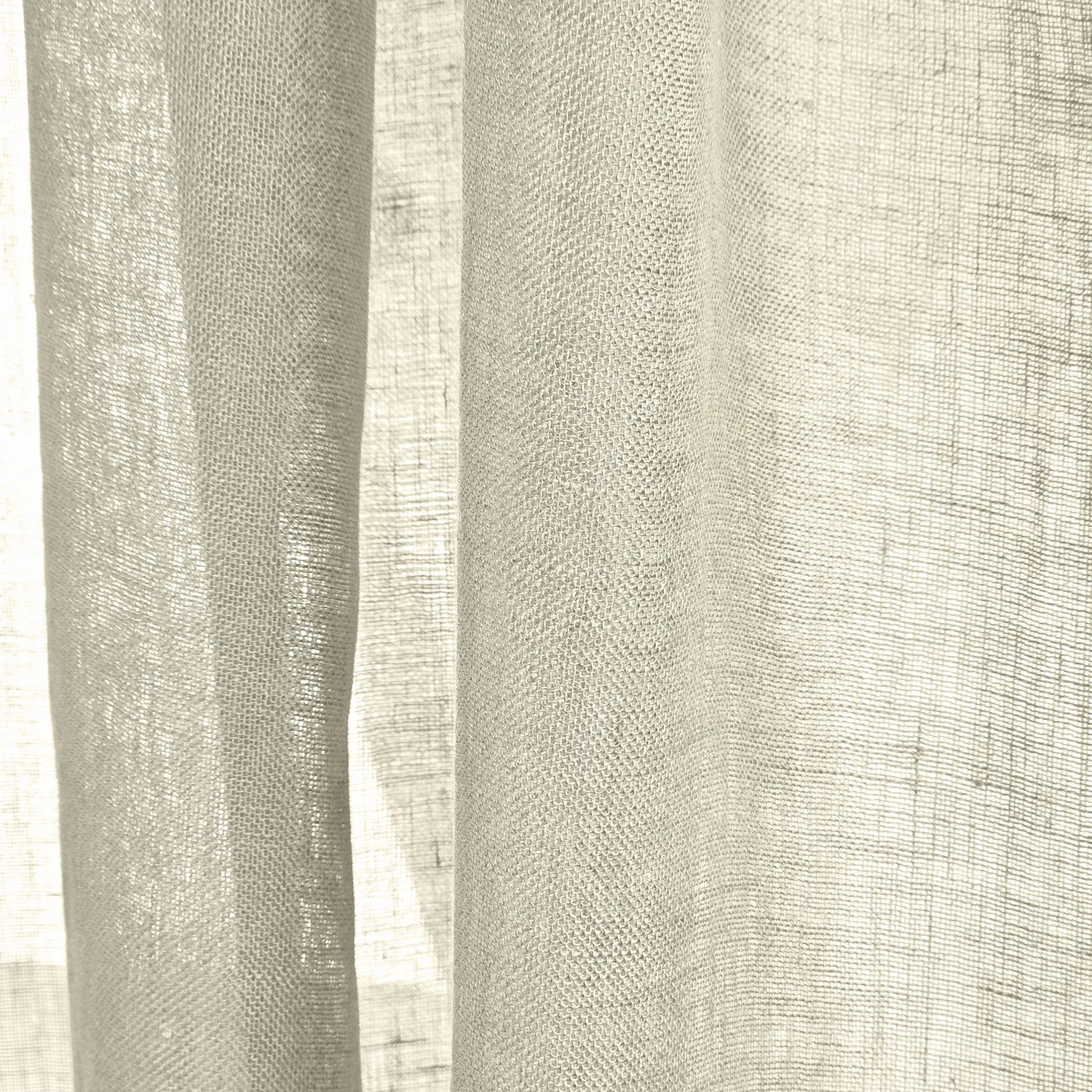 Gordijnen 2-pack - Linnen gordijn Noemi (beige)