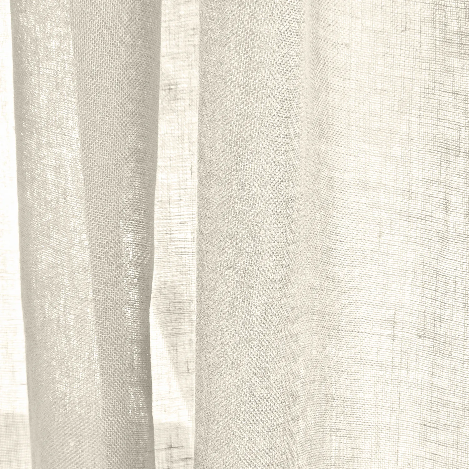 Gordijnen 2-pack - Linnen gordijn Noemi (room)