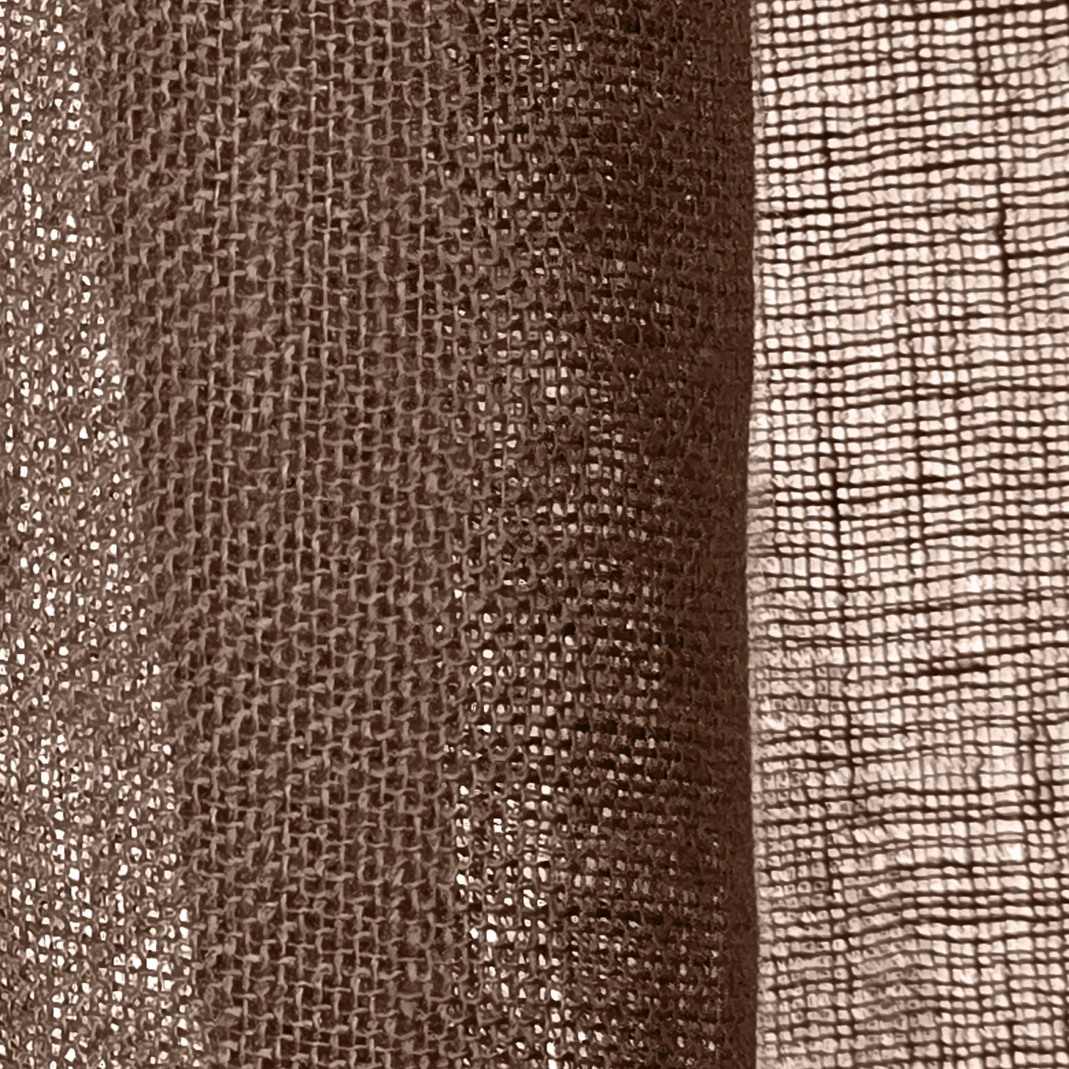 Gordijnen 2-pack - Linnen gordijn Noemi (donkerbruin)