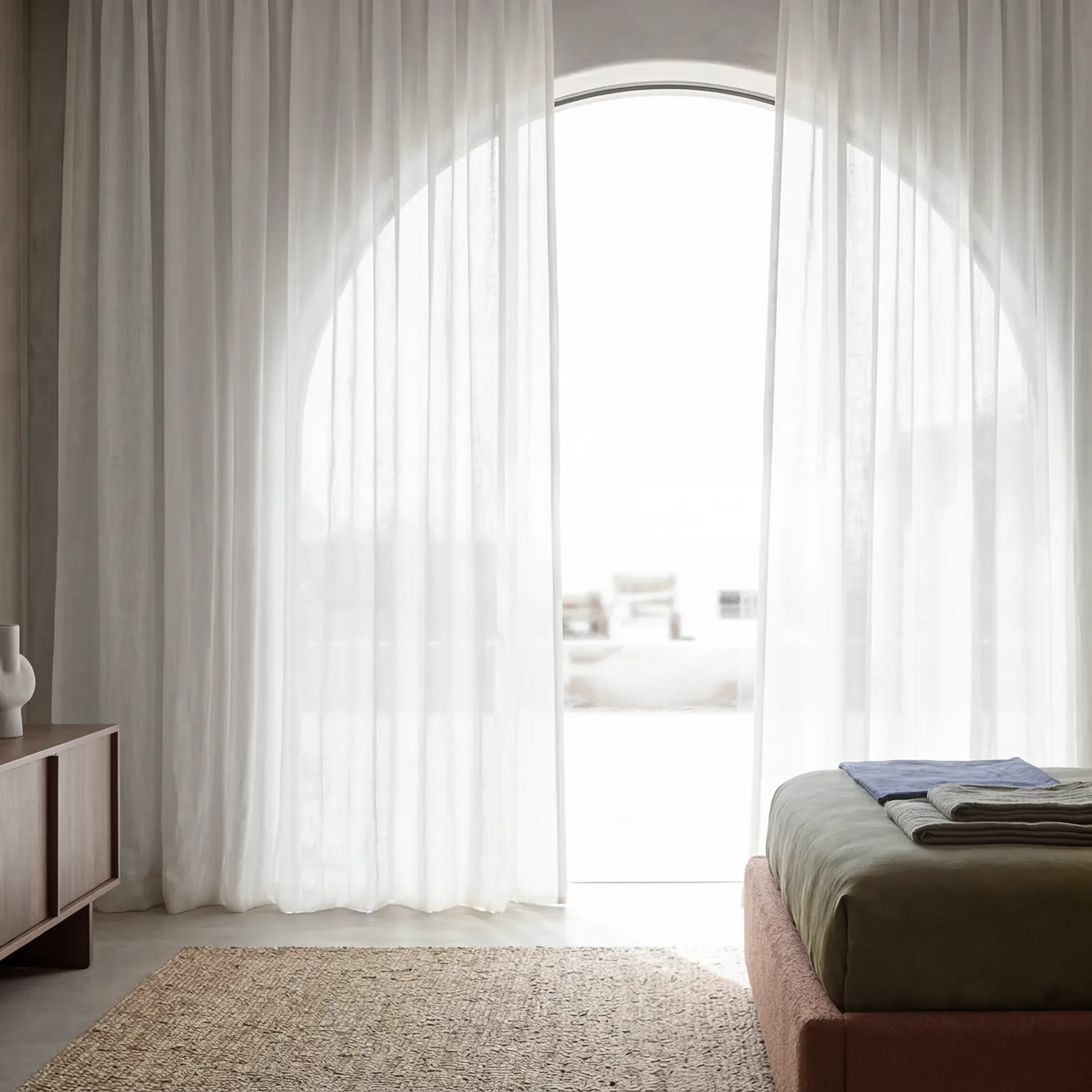 Gordijnen 2-pack - Linnen gordijn Noemi (wit)