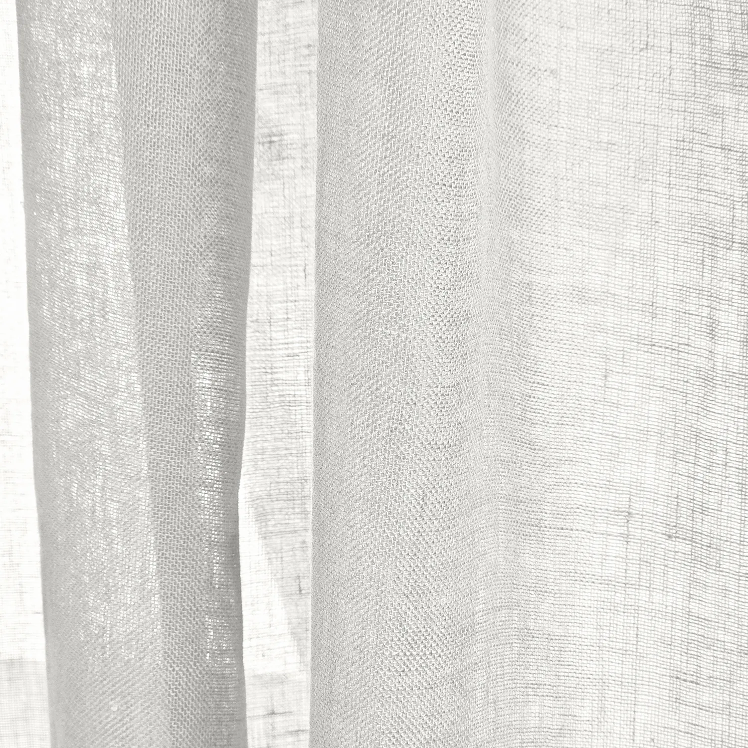 Gordijnen 2-pack - Linnen gordijn Noemi (wit)