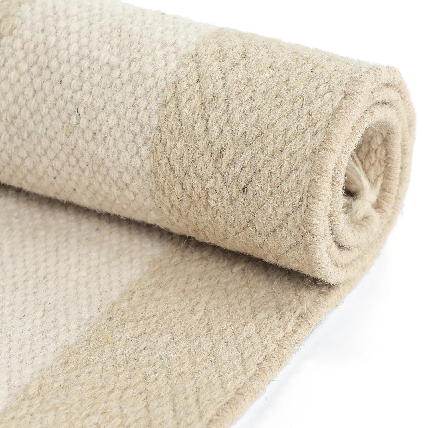 Onregelmatig wollen tapijt - Kystaro (crème/beige)