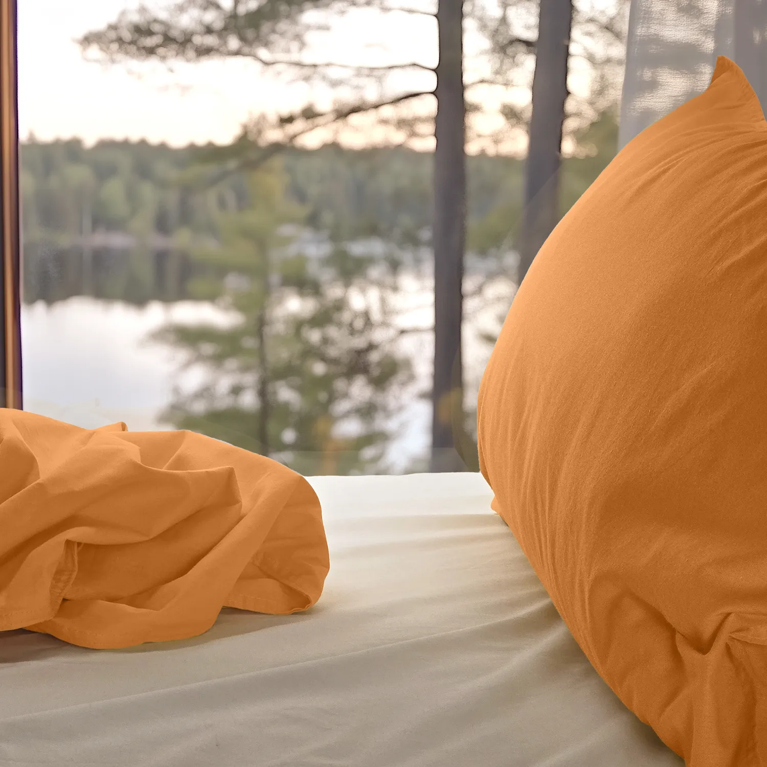 Kussensloop - Lysander (abrikoos)