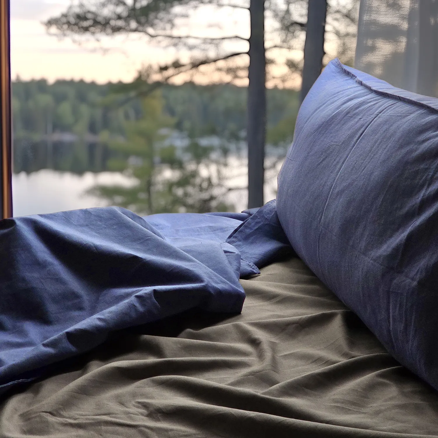 Kussensloop - Lysander (blauw)