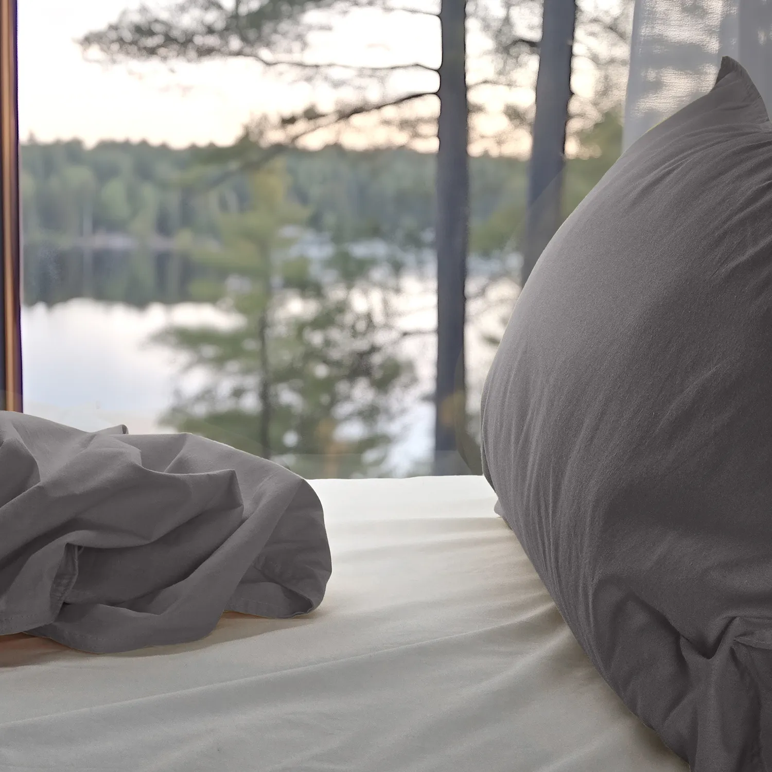 Kussensloop - Lysander (donkergrijs)