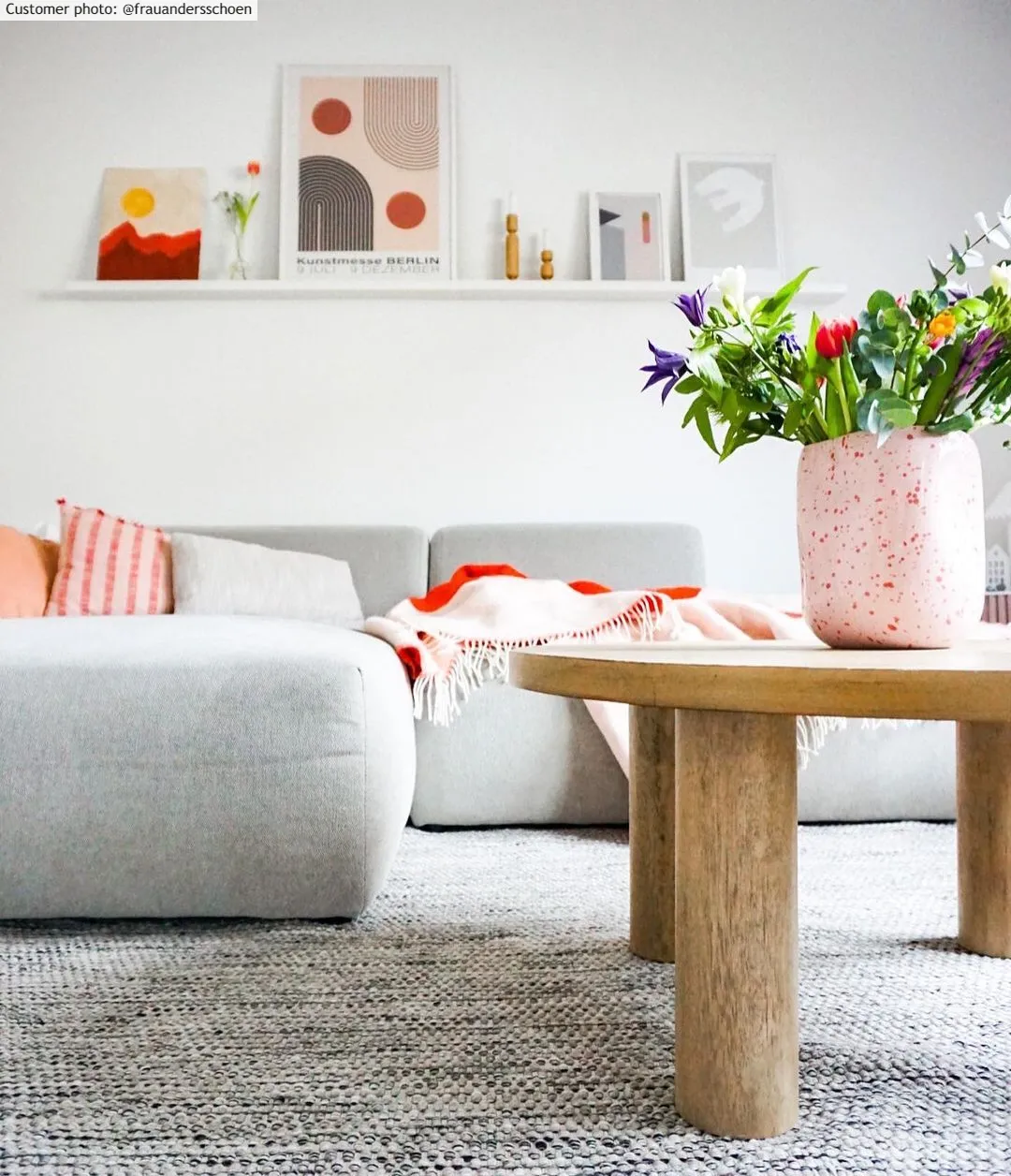 Wollen-vloerkleed - Otago (grijs/zwart)