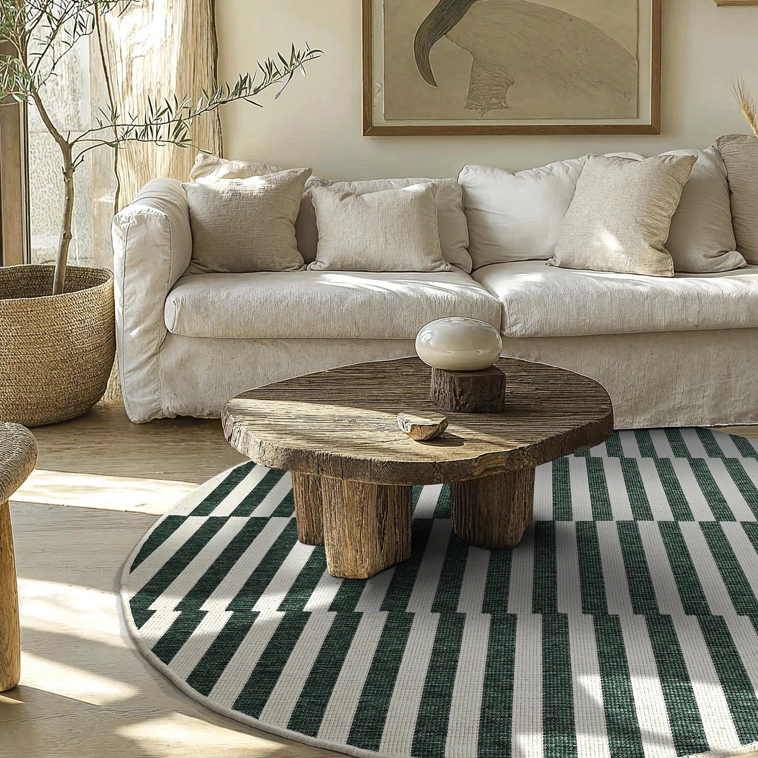 Rond vloerkleed - Indoor/Outdoor Otto (groente)