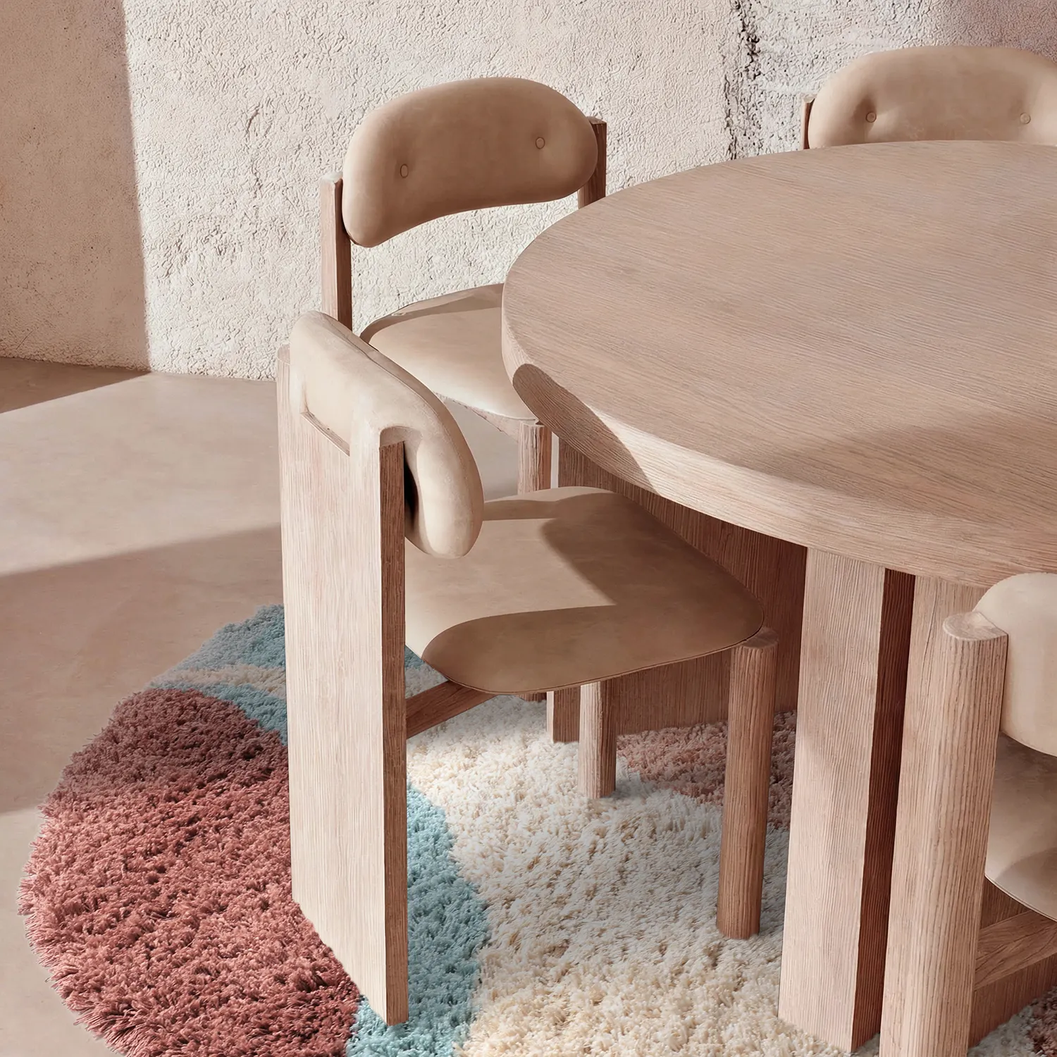 Ovaal tapijt - Tropea Natural Cotton Shaggy (multi)
