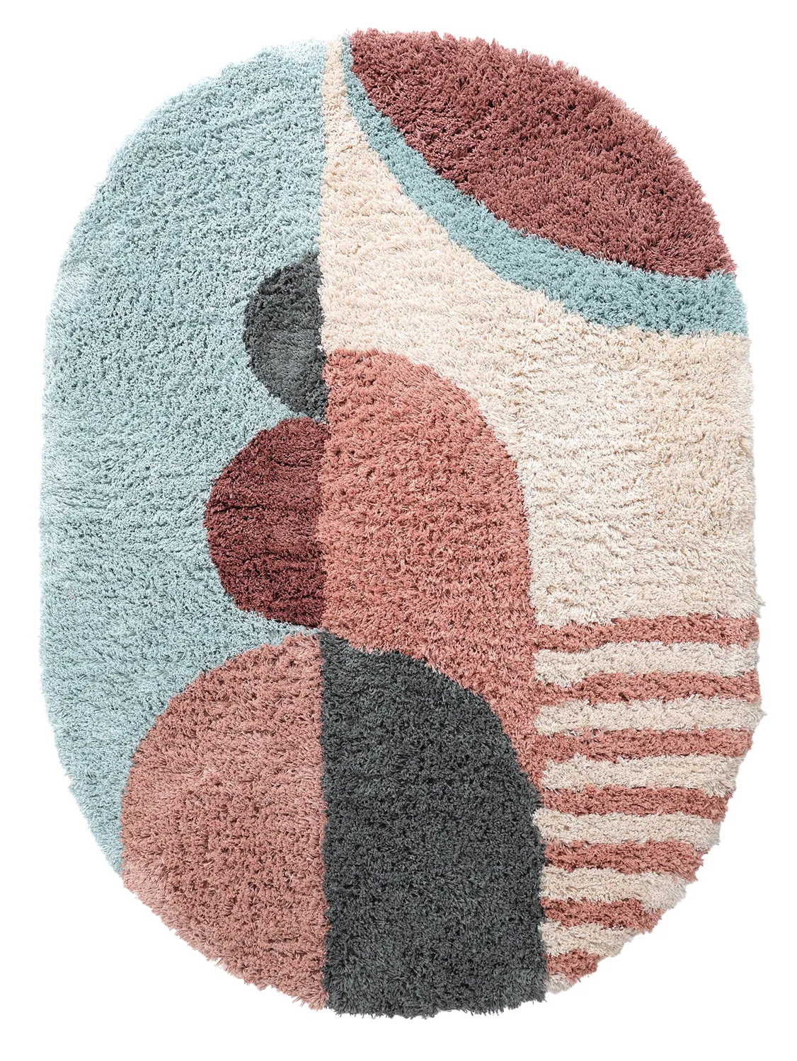 Ovaal tapijt - Tropea Natural Cotton Shaggy (multi)
