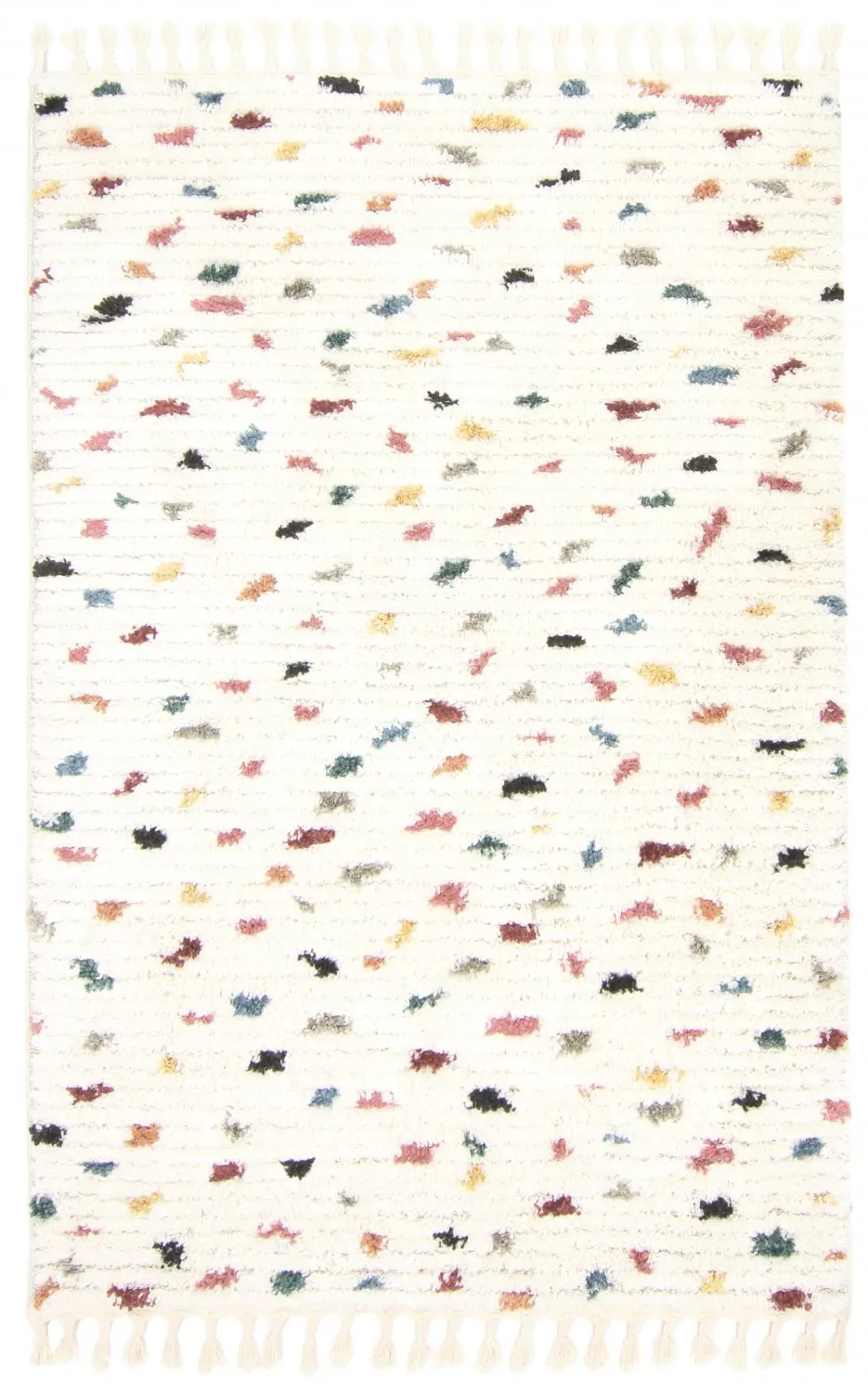 Hoogpolig vloerkleed - Luzi (beige/multi)