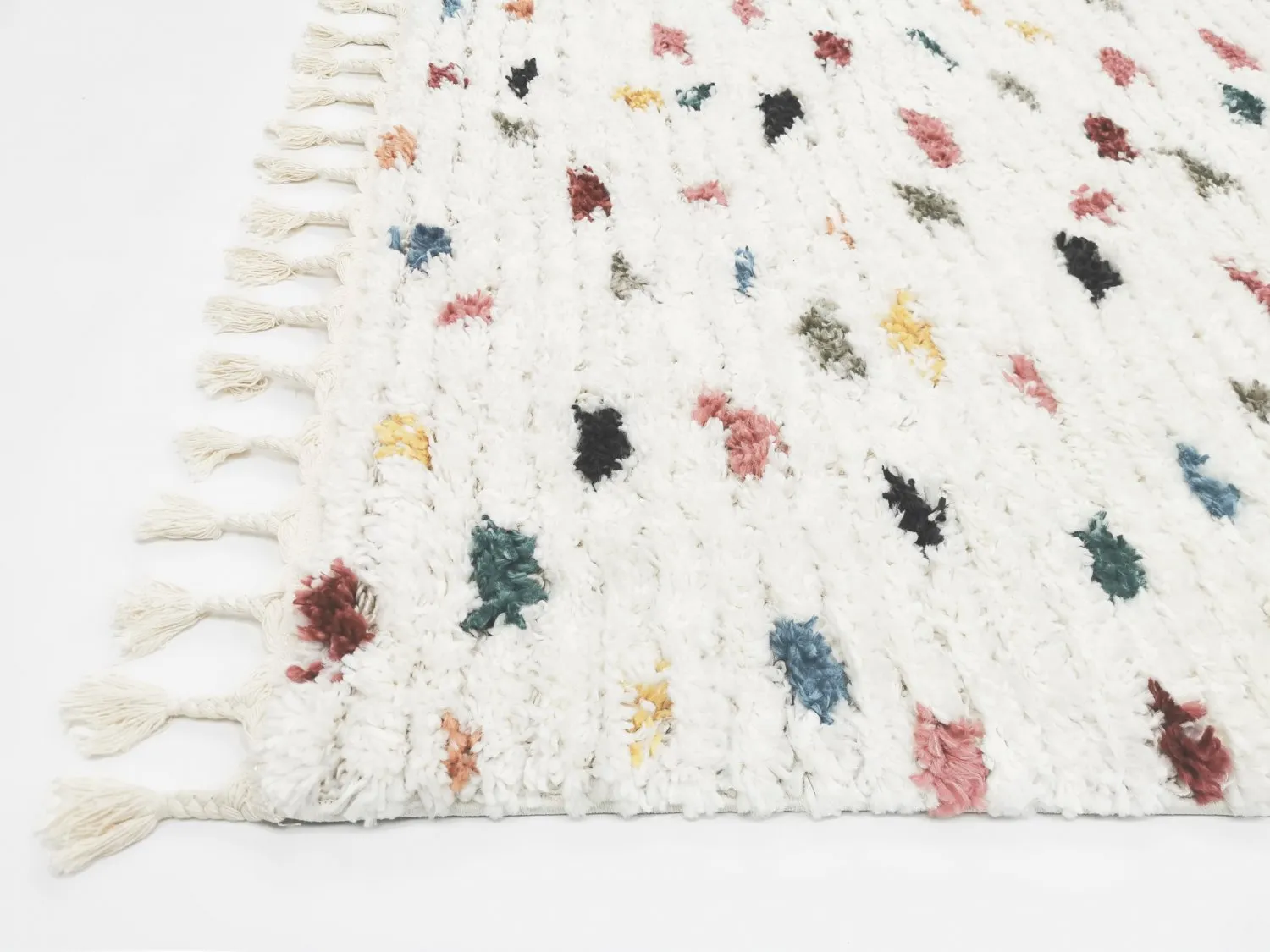 Hoogpolig vloerkleed - Luzi (beige/multi)