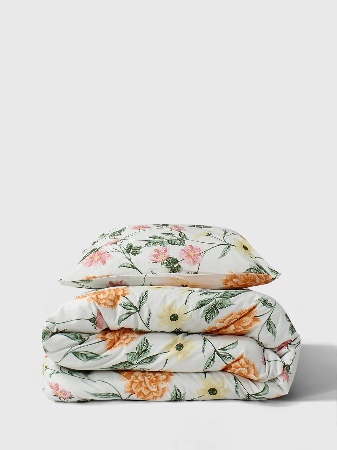 Dekbedovertrek set - Dahlia (oranje)