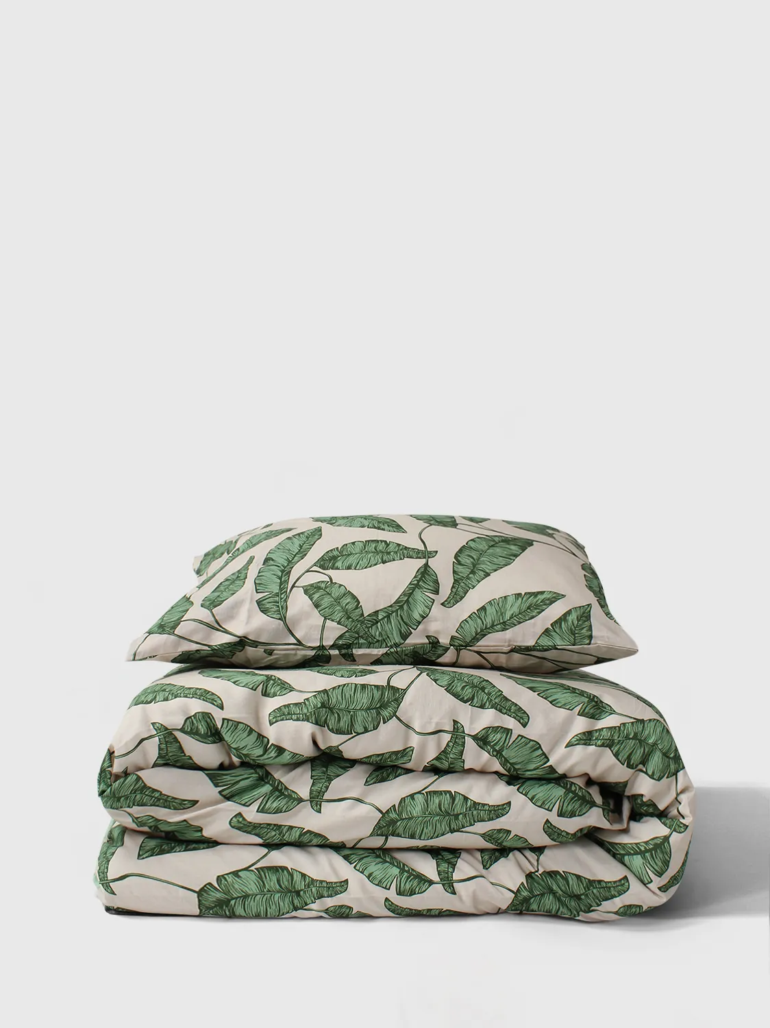 Dekbedovertrek set - Leaves (groen)