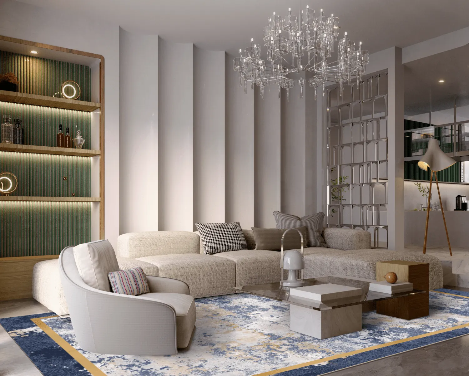 Wilton - Peri (blauw/multi)