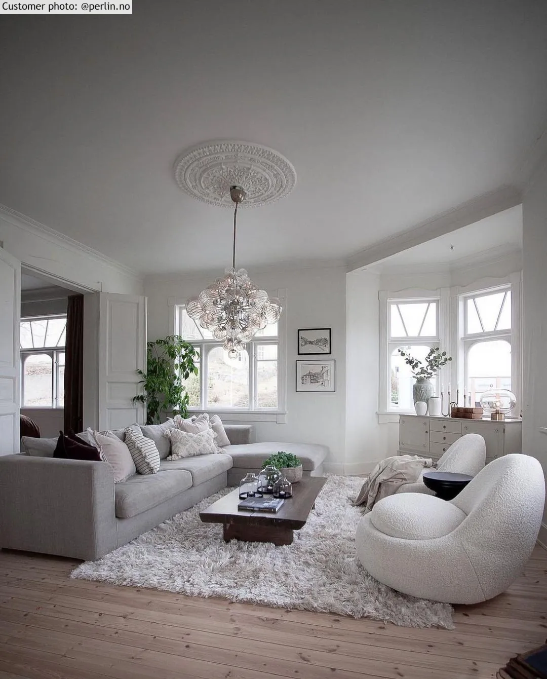 Hoogpolig vloerkleed - Janjira (offwhite)