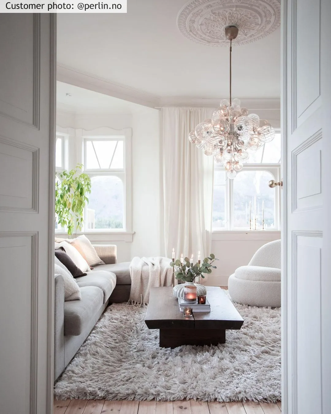 Hoogpolig vloerkleed - Janjira (offwhite)