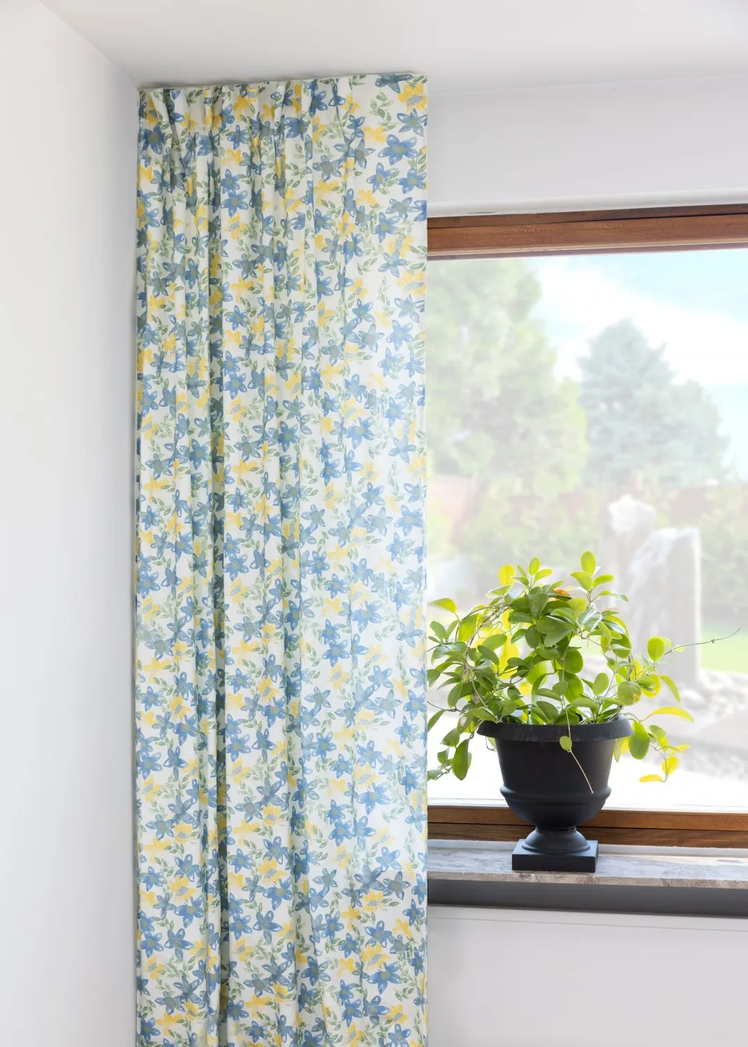 Gordijnen - Katoenen gordijn Petite (blauw)