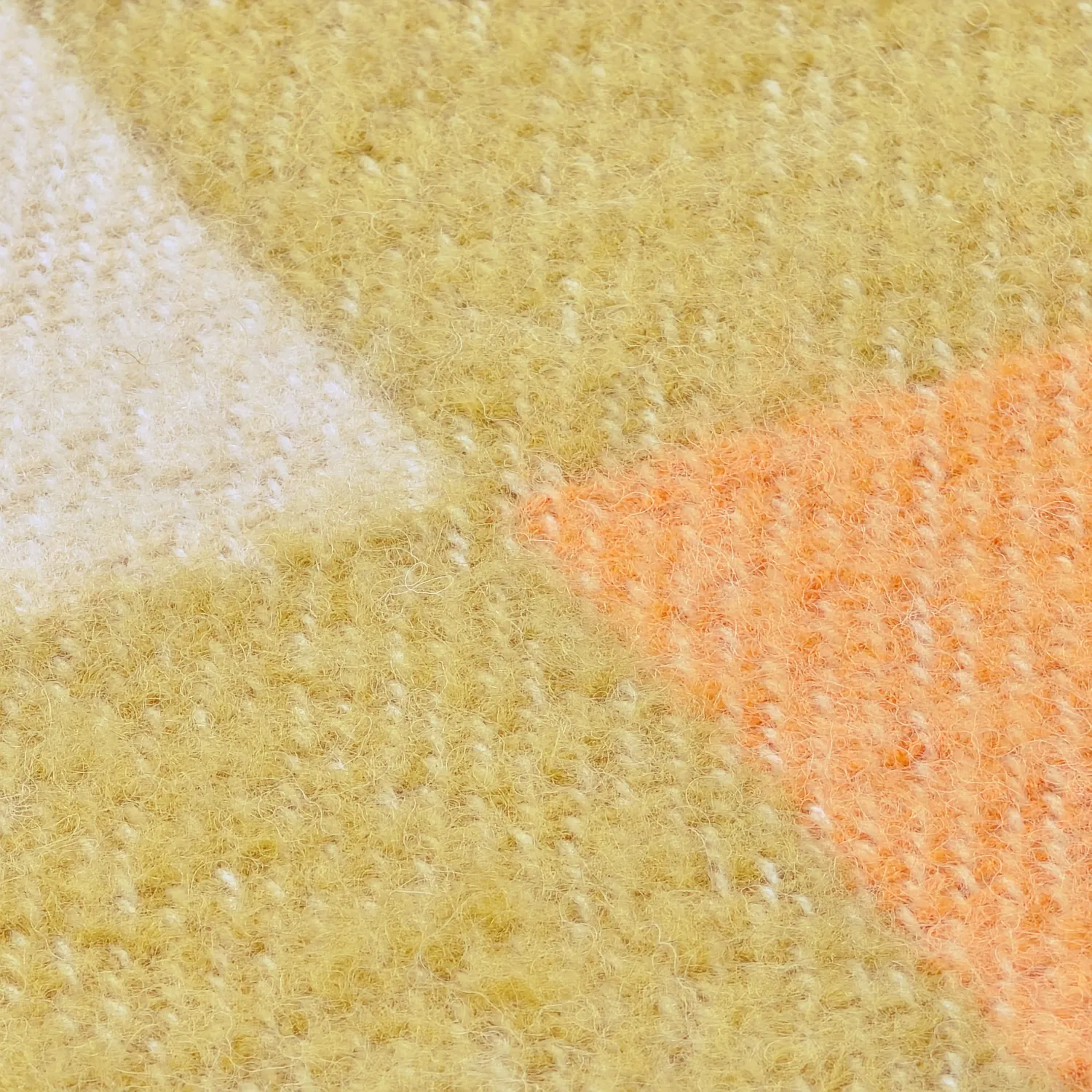 Dekens - Wollenmix plaid - Audrey Check (beige/geel/oranje)
