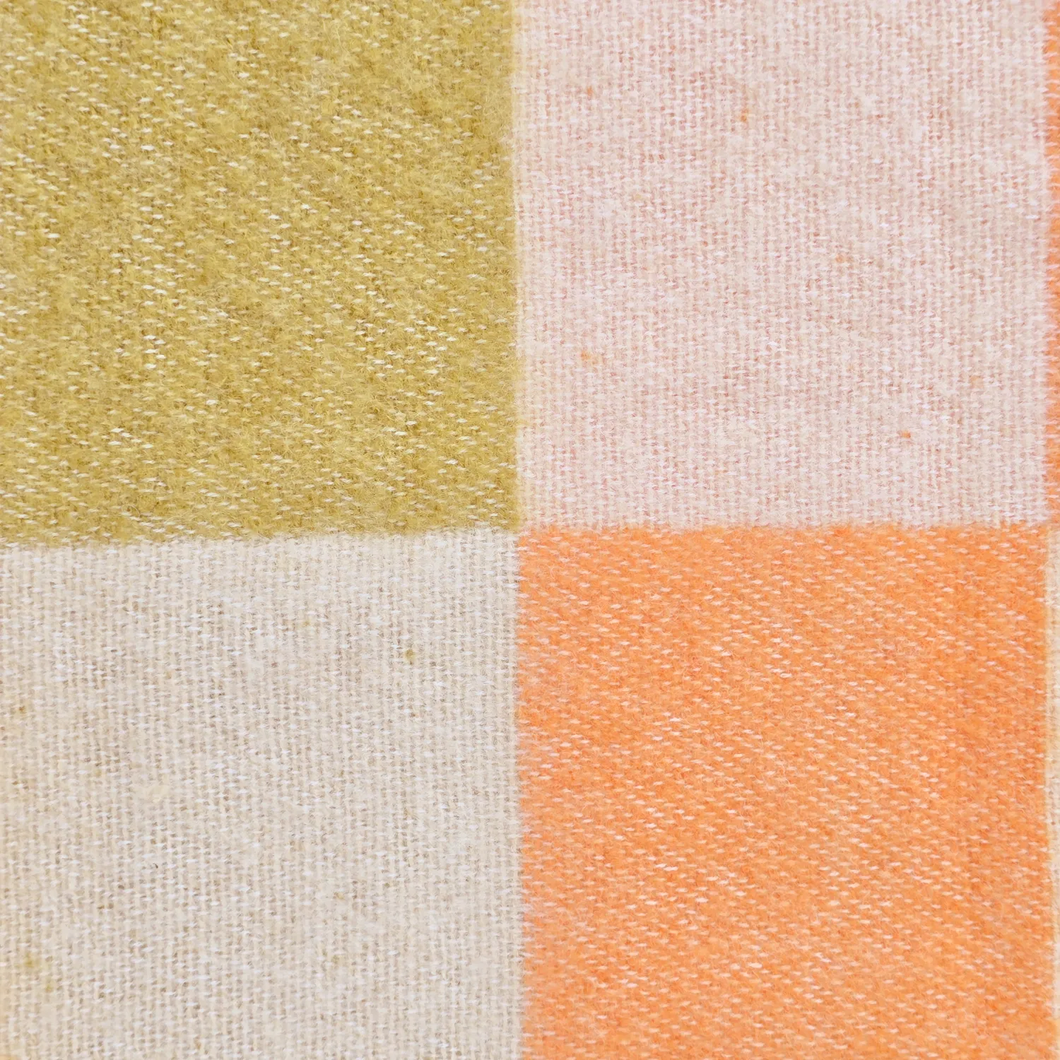 Dekens - Wollenmix plaid - Audrey Check (beige/geel/oranje)