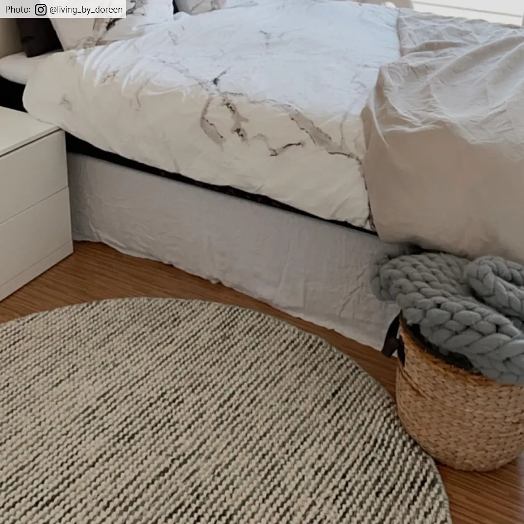 Ronde vloerkleden - Plockton (grijs/wit/groen)