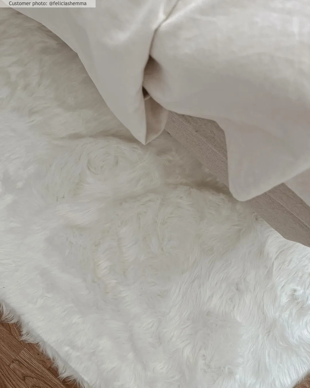 Hoogpolig vloerkleed - Pomaire (wit)