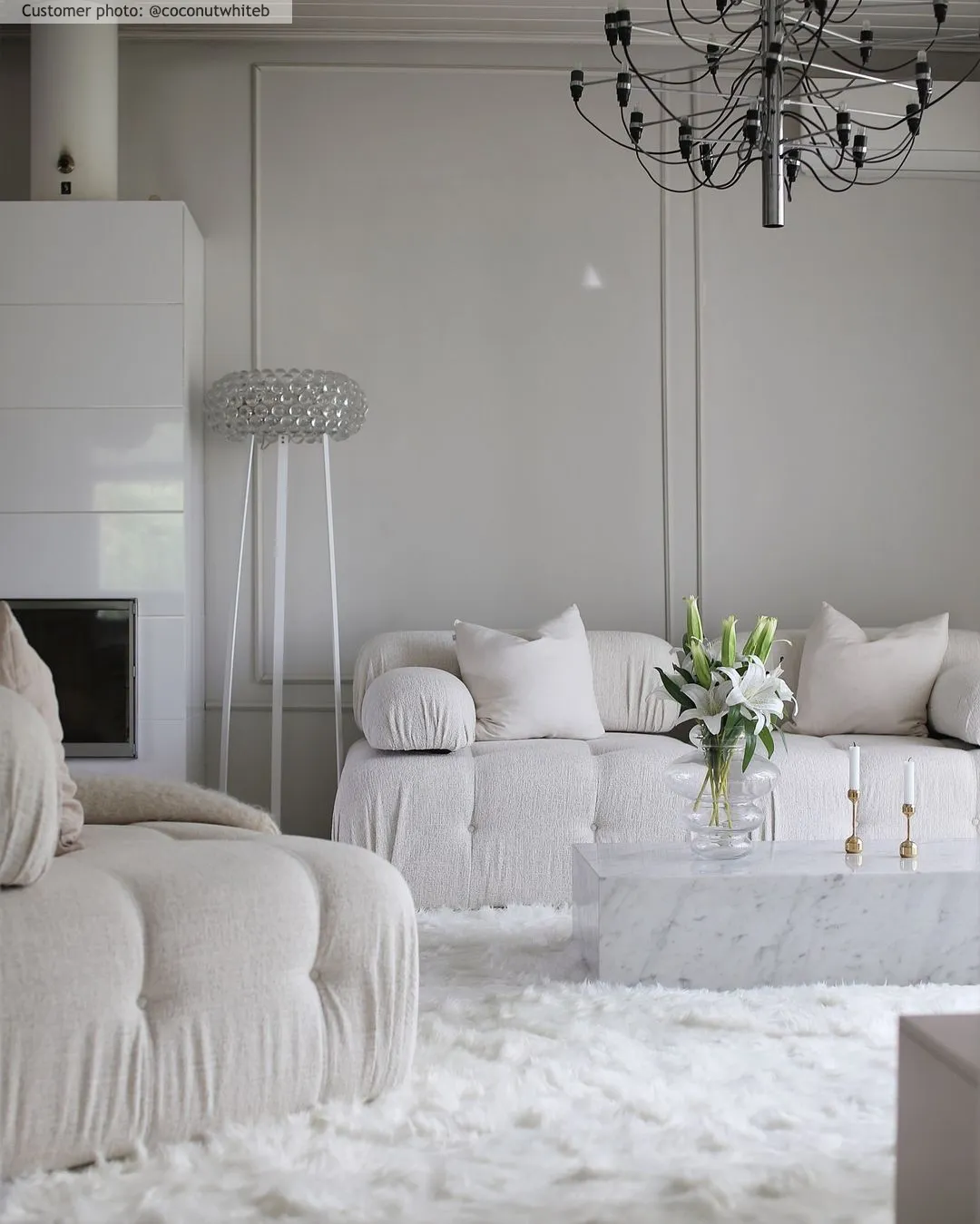 Hoogpolig vloerkleed - Pomaire (wit)