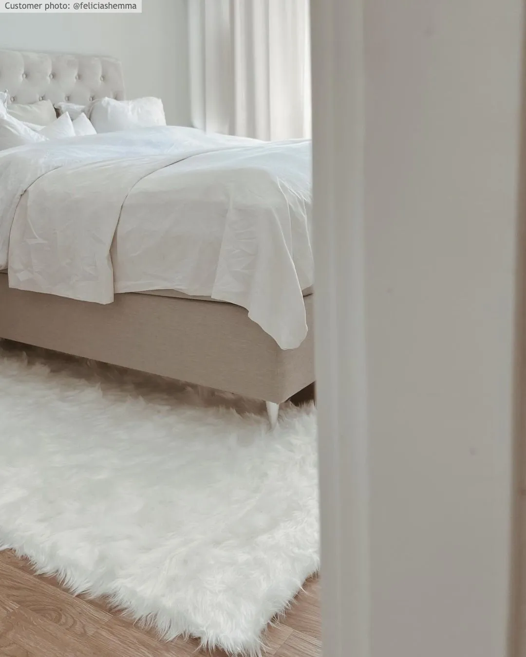 Hoogpolig vloerkleed - Pomaire (wit)