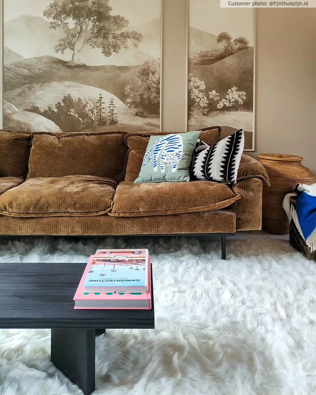 Hoogpolig vloerkleed - Pomaire (wit)