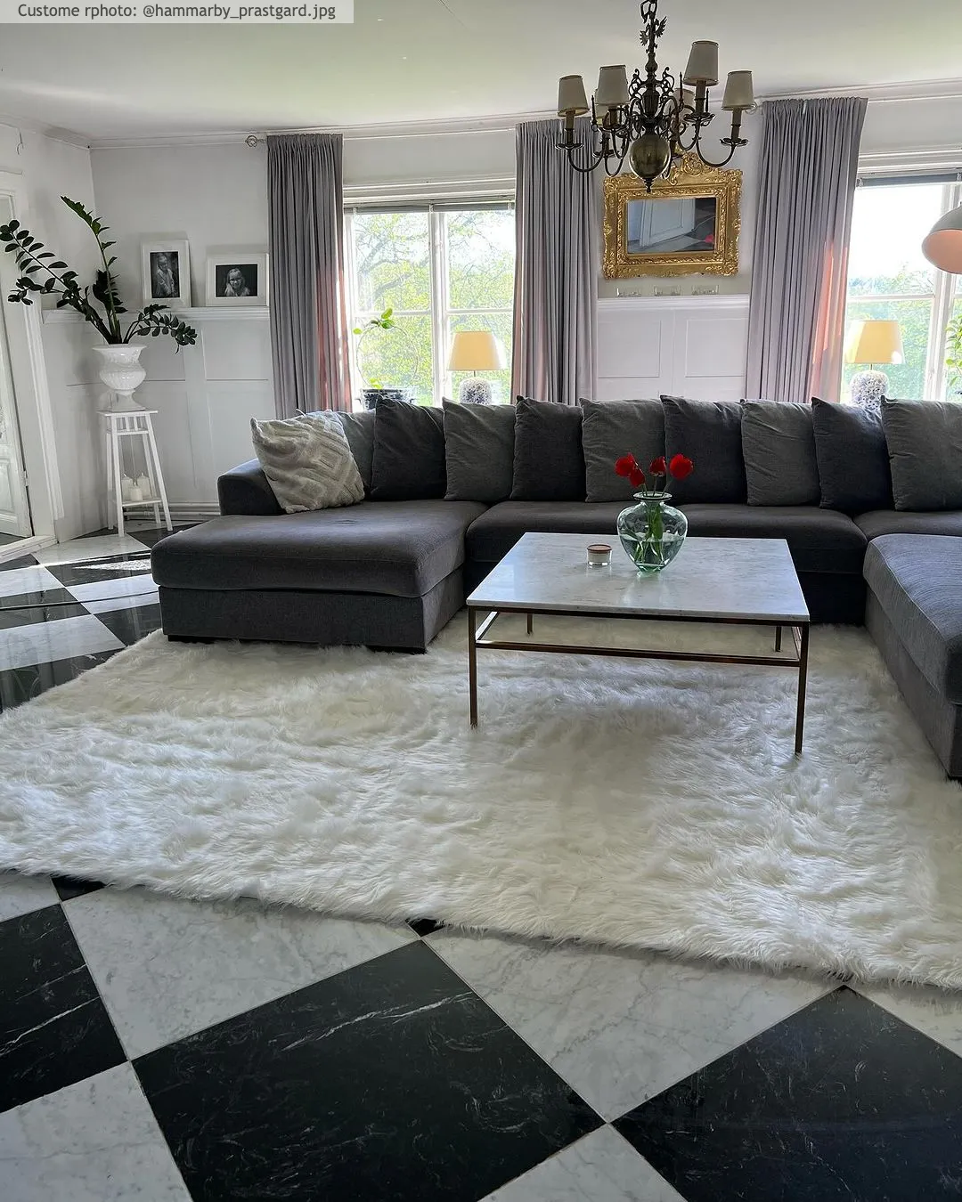 Hoogpolig vloerkleed - Pomaire (wit)