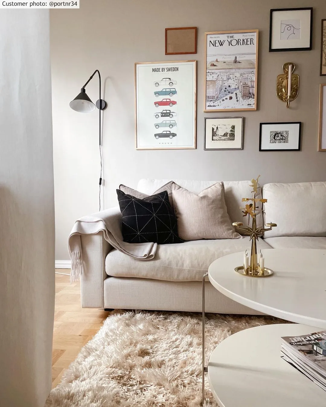 Hoogpolig vloerkleed - Kanvas (beige)