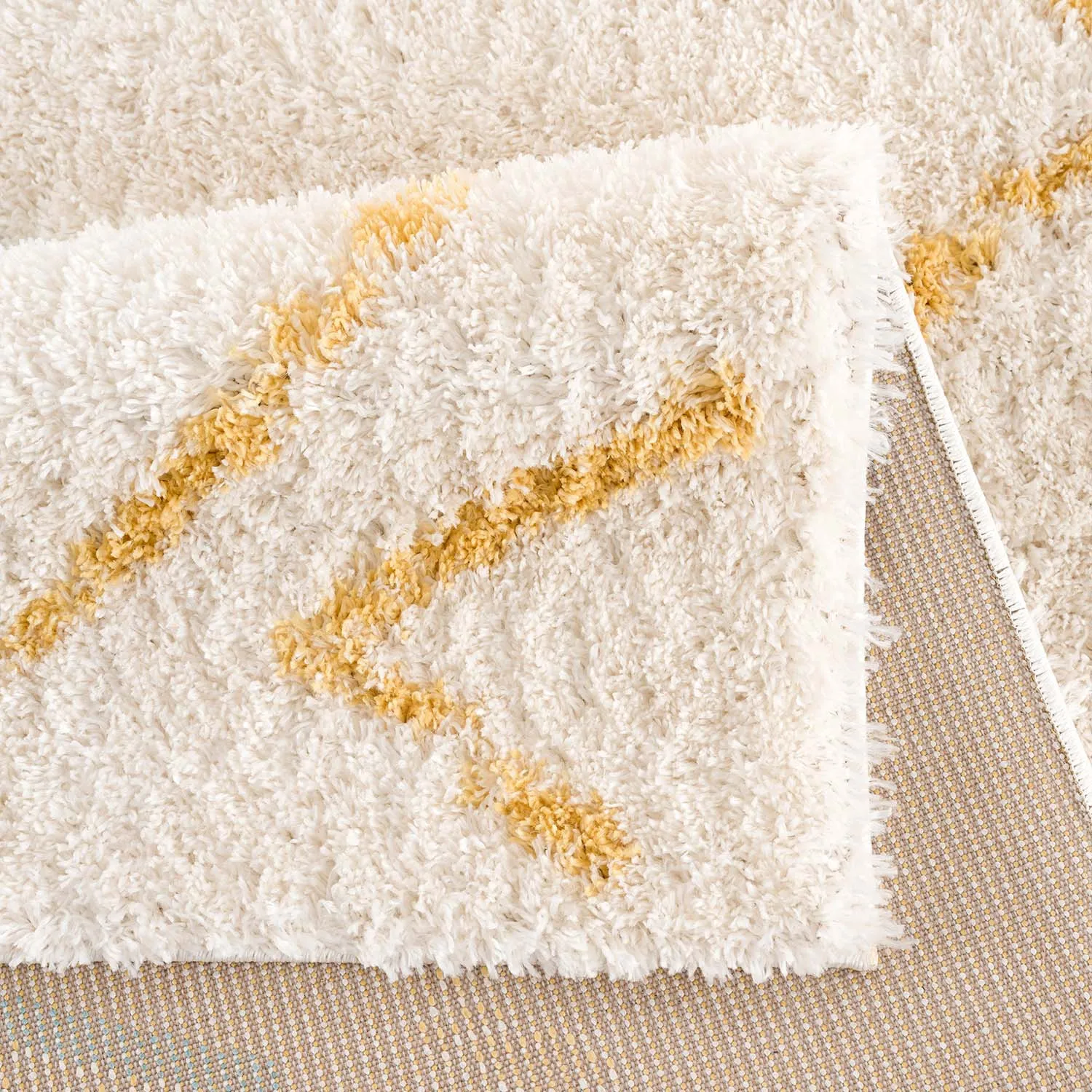 Hoogpolig vloerkleed - Merzouga (geel)