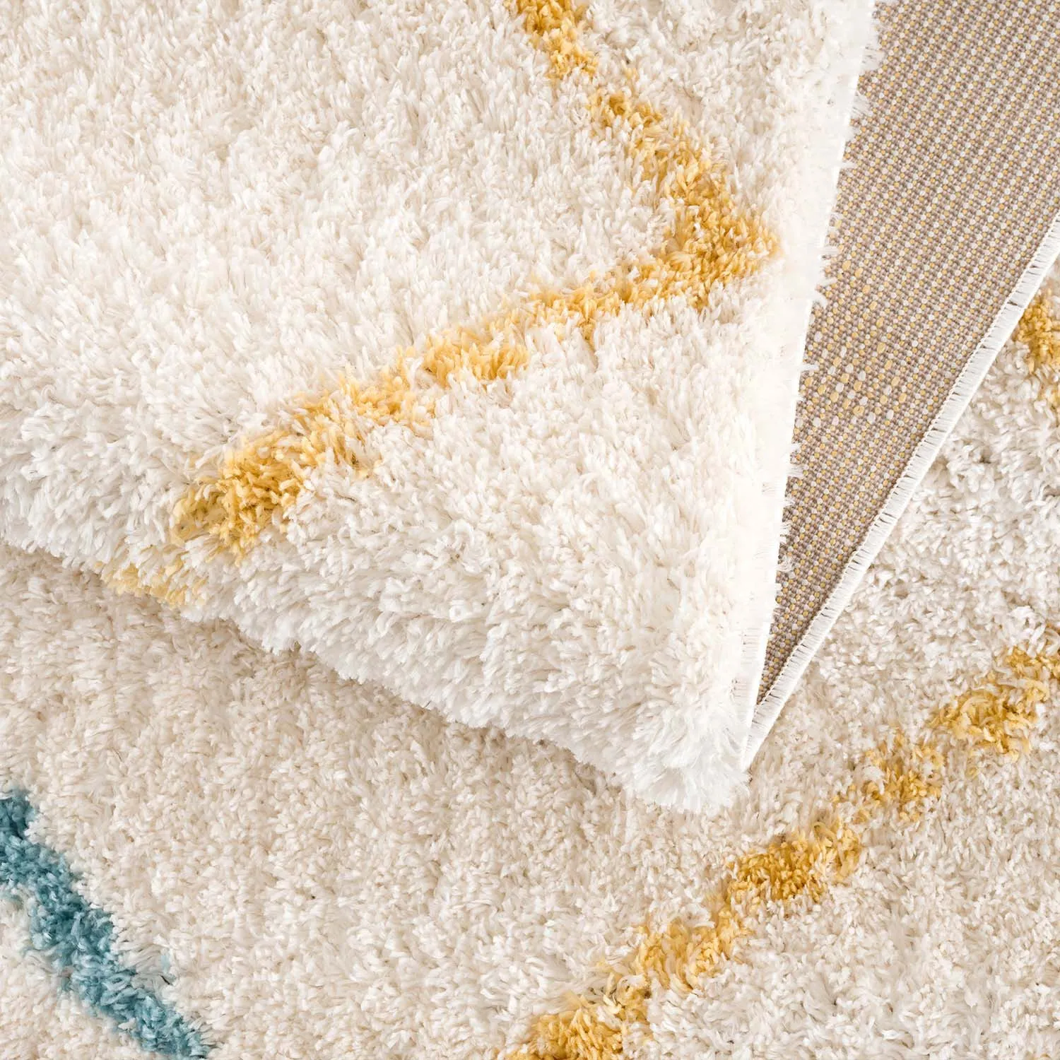 Hoogpolig vloerkleed - Merzouga (geel)