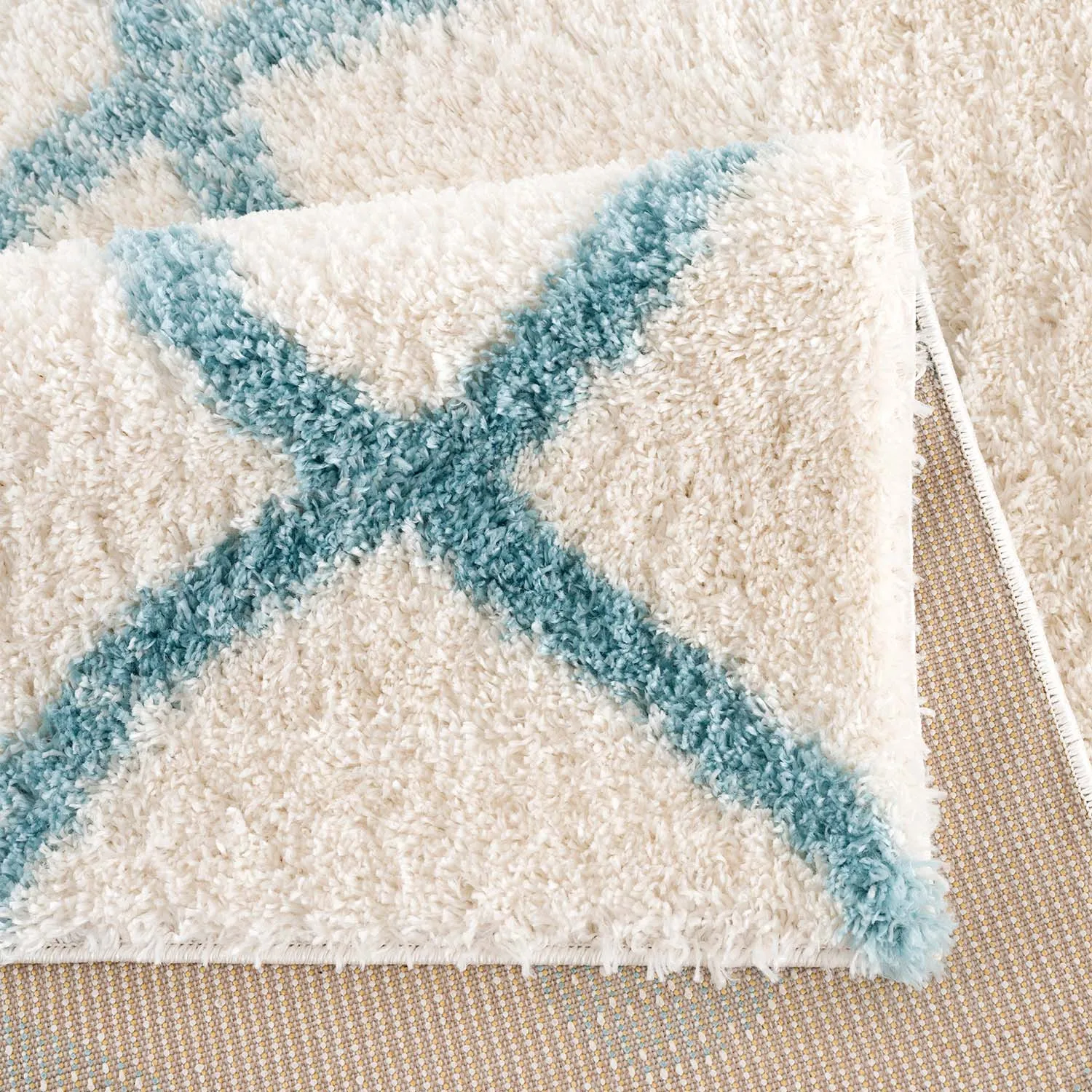 Hoogpolig vloerkleed - Chianti (blauw)