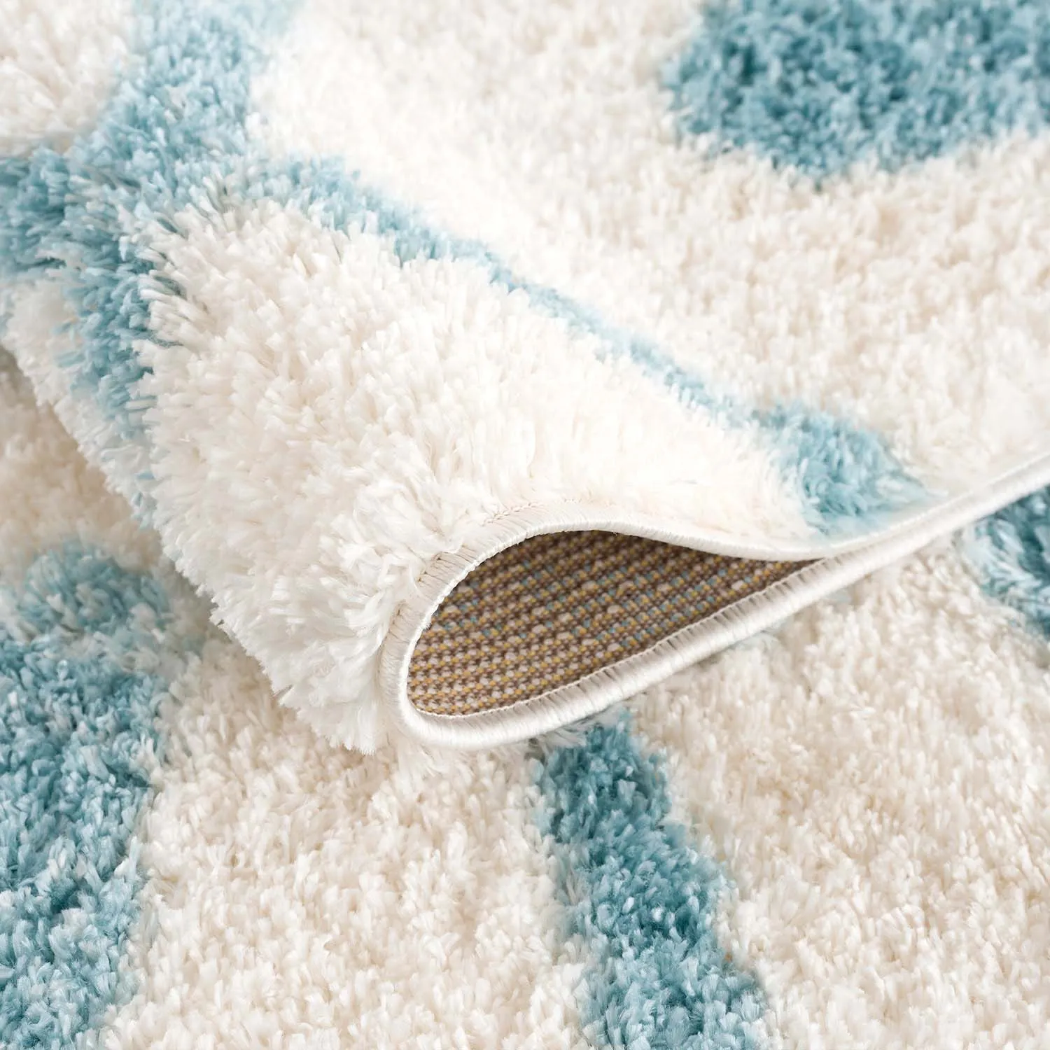 Hoogpolig vloerkleed - Chianti (blauw)