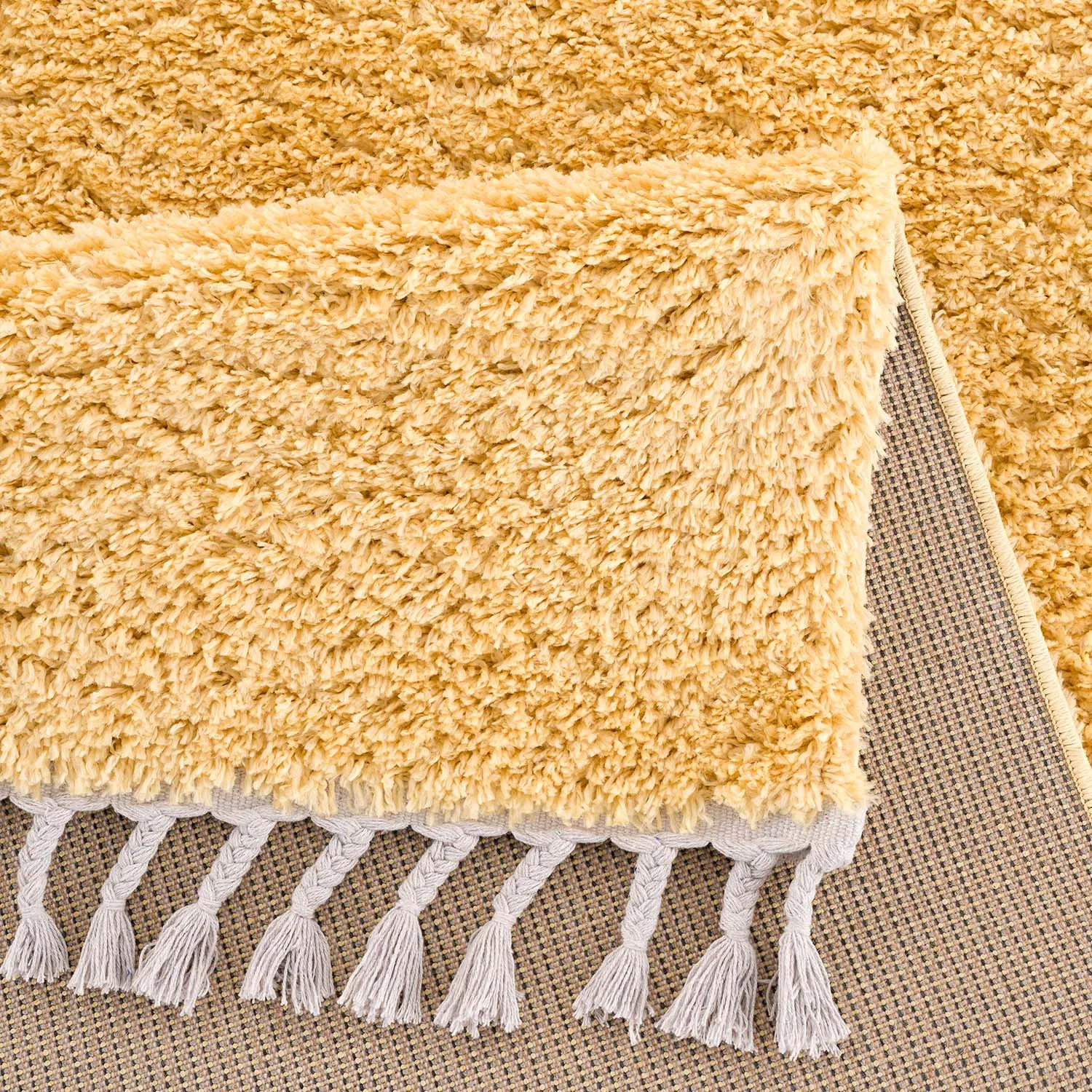 Hoogpolig vloerkleed - Cudillero (geel)