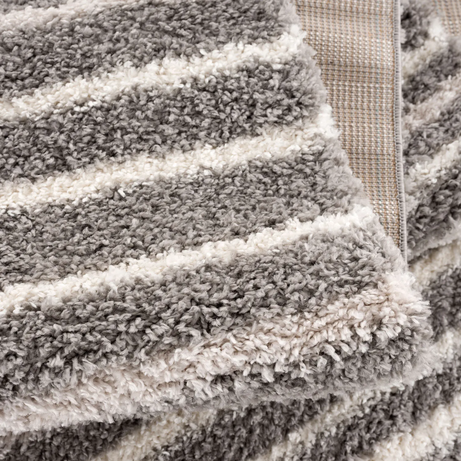 Hoogpolig vloerkleed - Manabi (grijs)