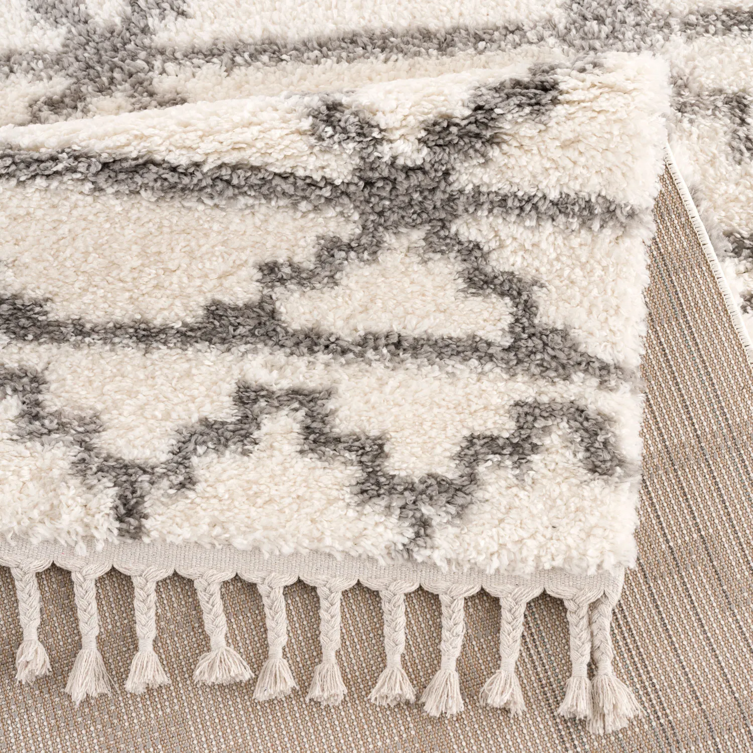 Hoogpolig vloerkleed - Azuay (beige)