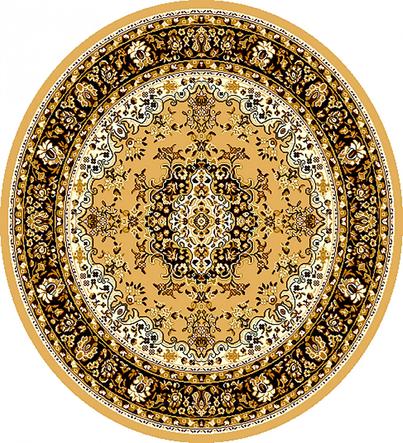 Rond vloerkleed - Peking (goud)