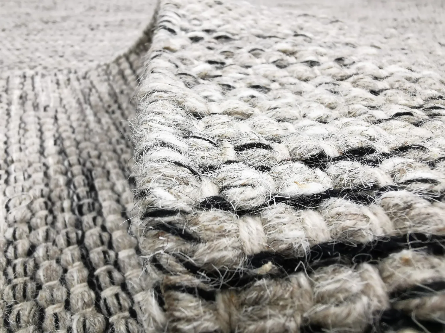 Wollen-vloerkleed - Otago (grijs/zwart)