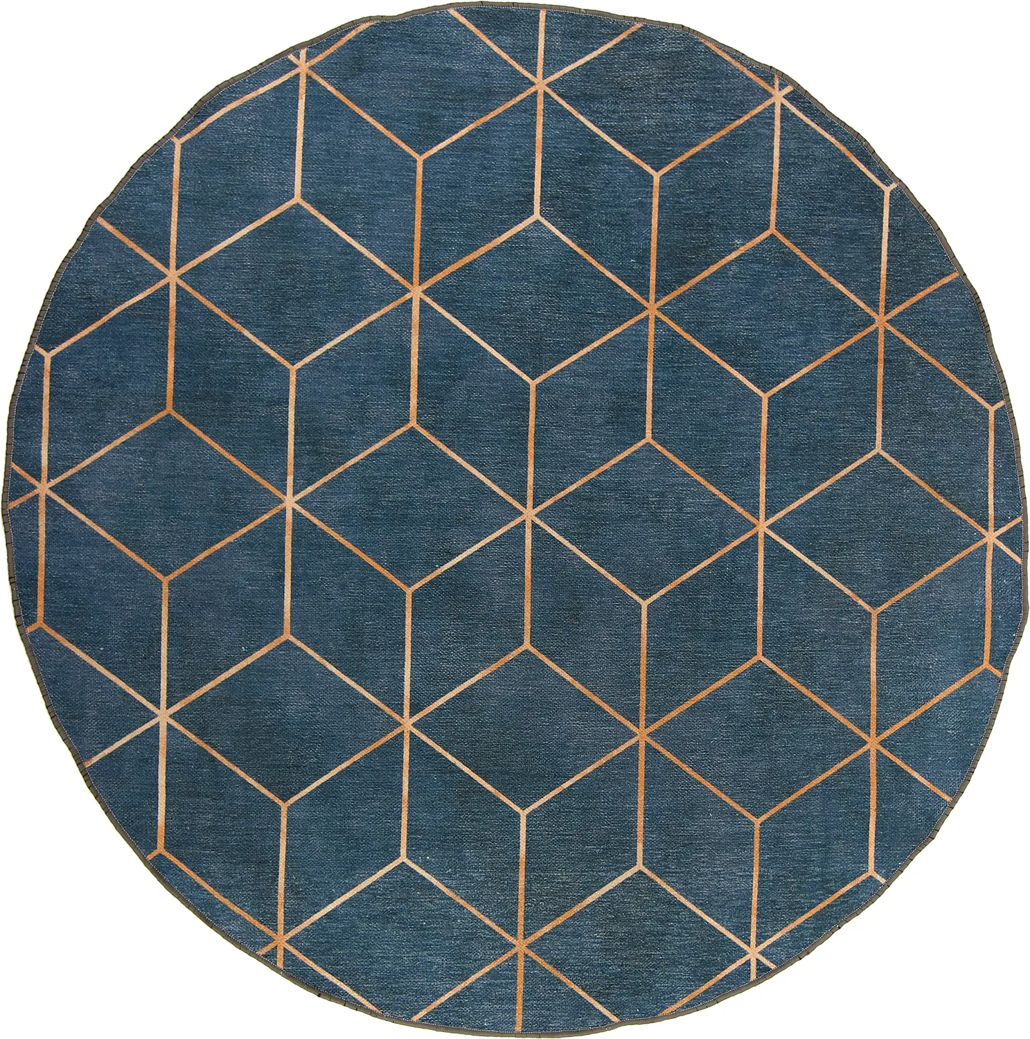 Rond vloerkleed - Remy (blauw)