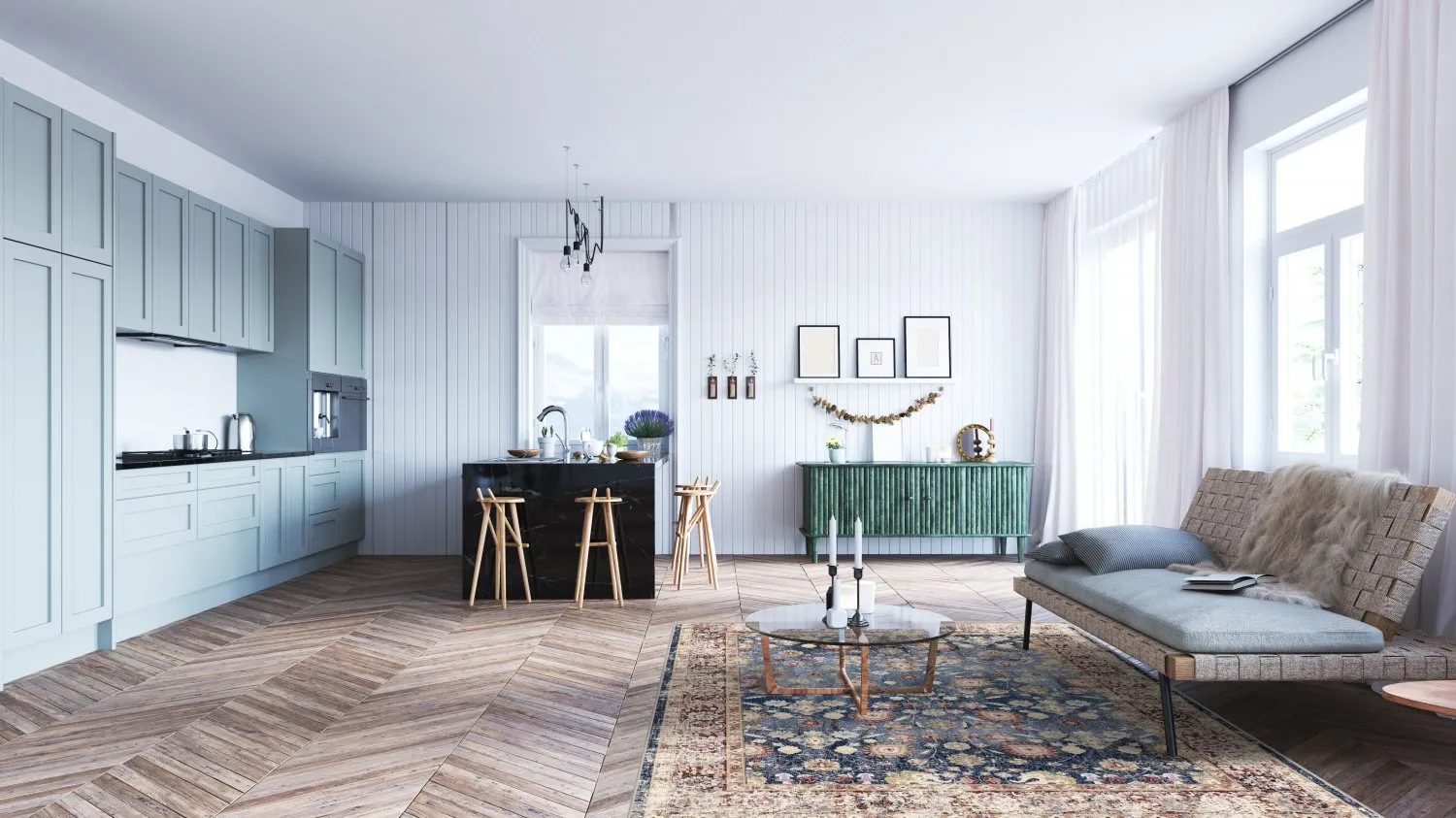 Wilton - Bouhjar (donkerblauw/multi)