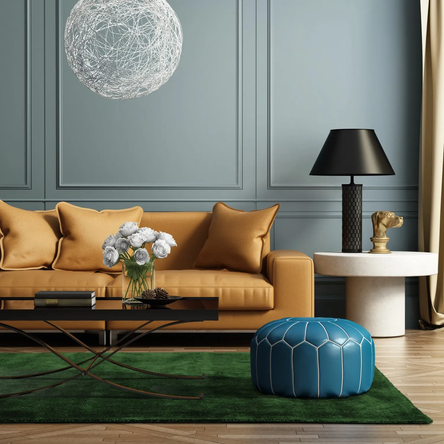 Recycled PET with viscose look (groen)