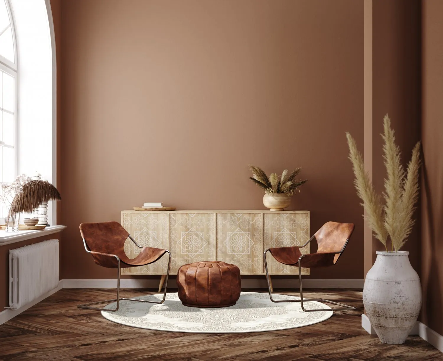 Rond vloerkleed - Valenza (wit)