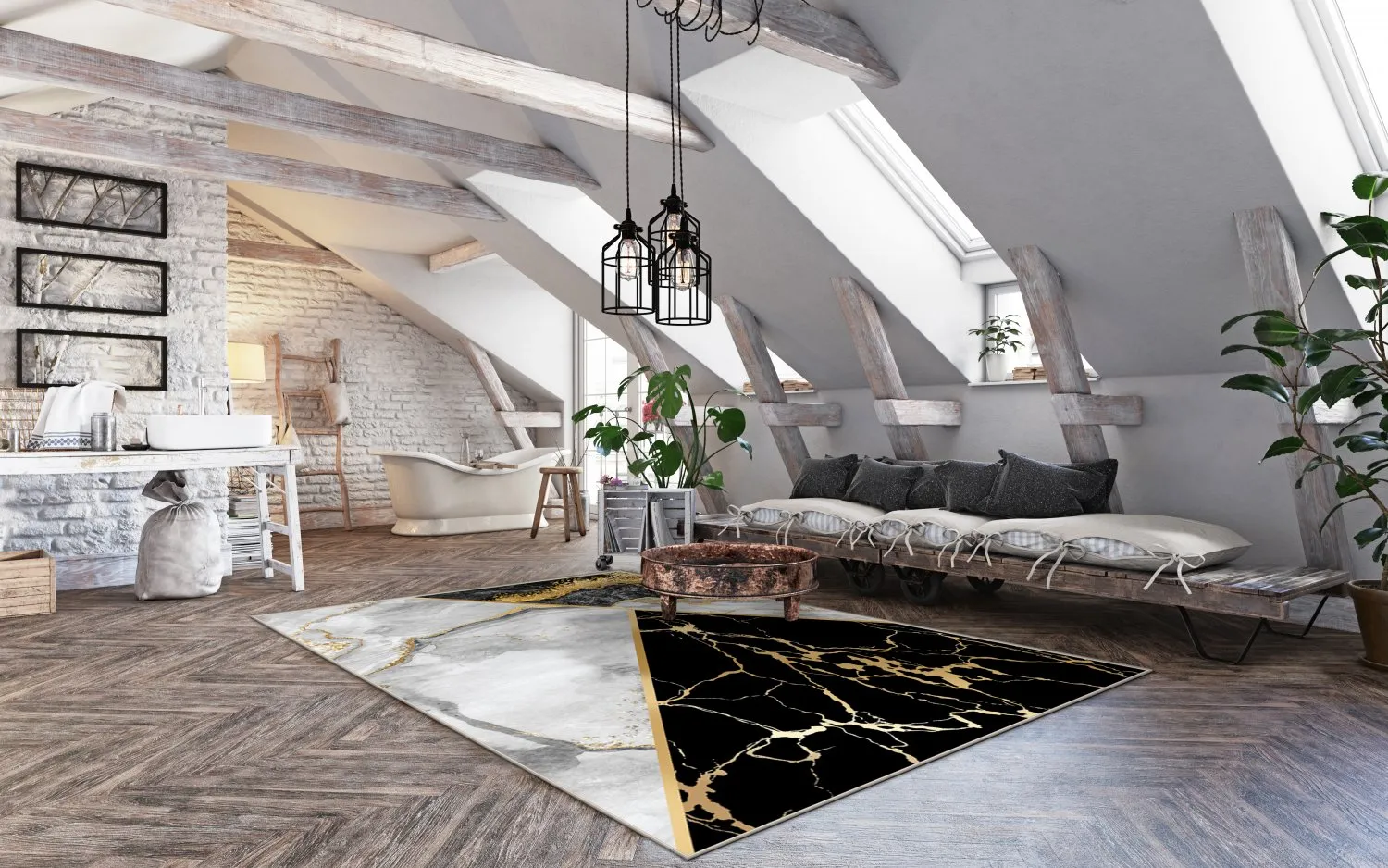 Wilton - Cassa (grijs/zwart/goud)