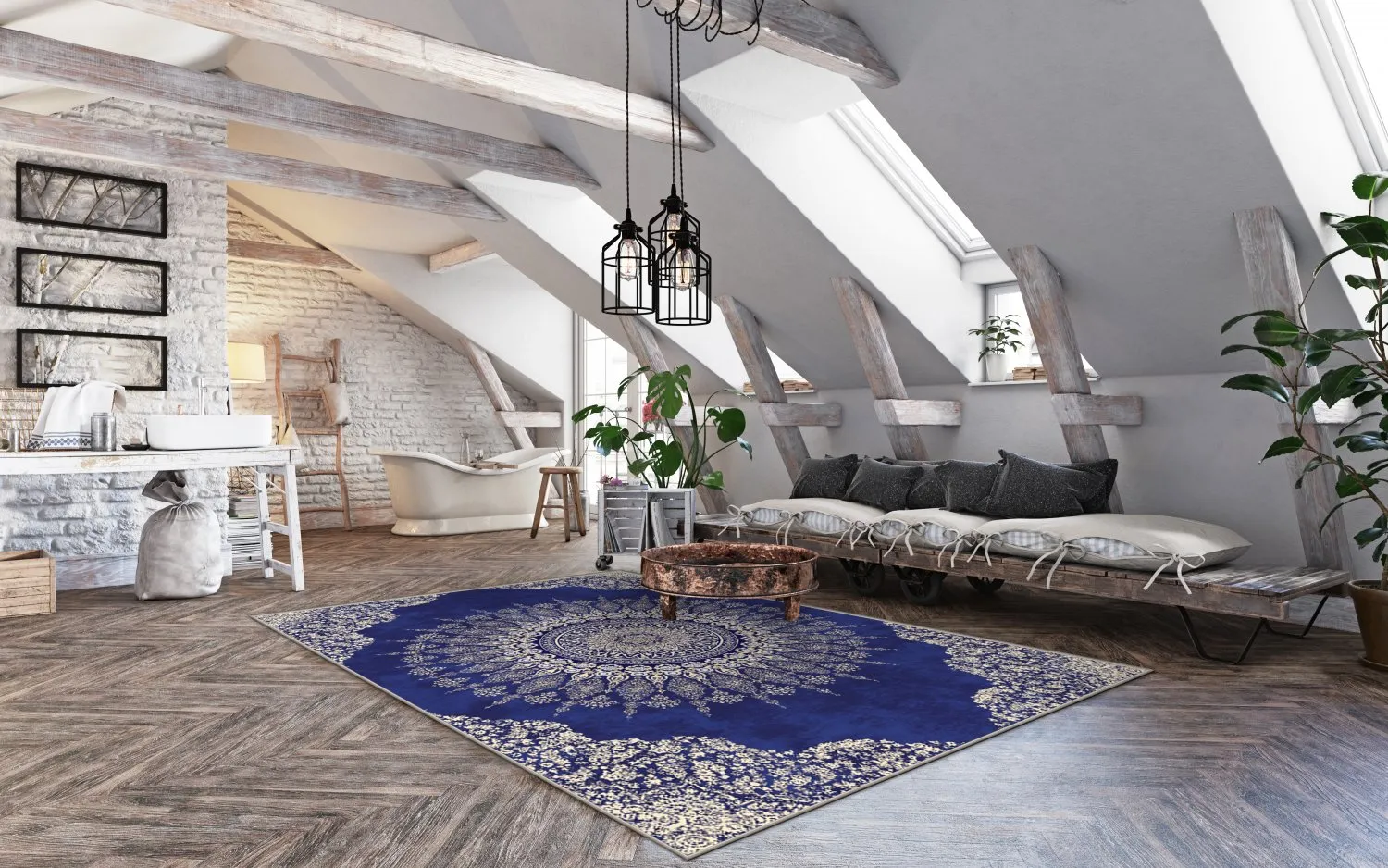 Wilton - Sandrigo (blauw/beige)