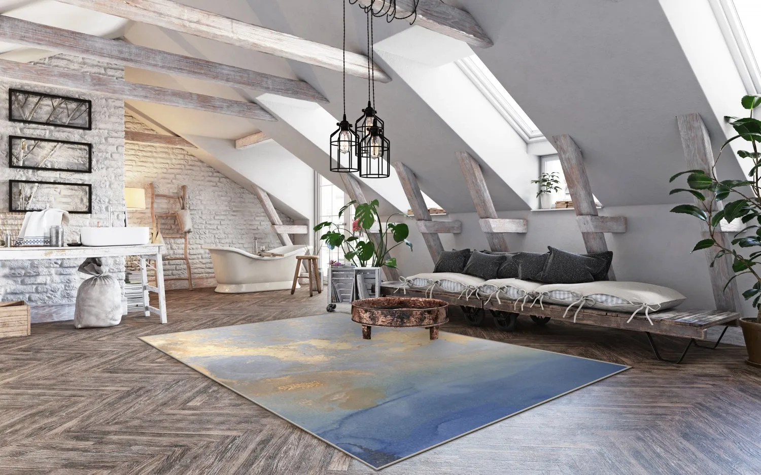 Wilton - Lesley (blauw/goud)