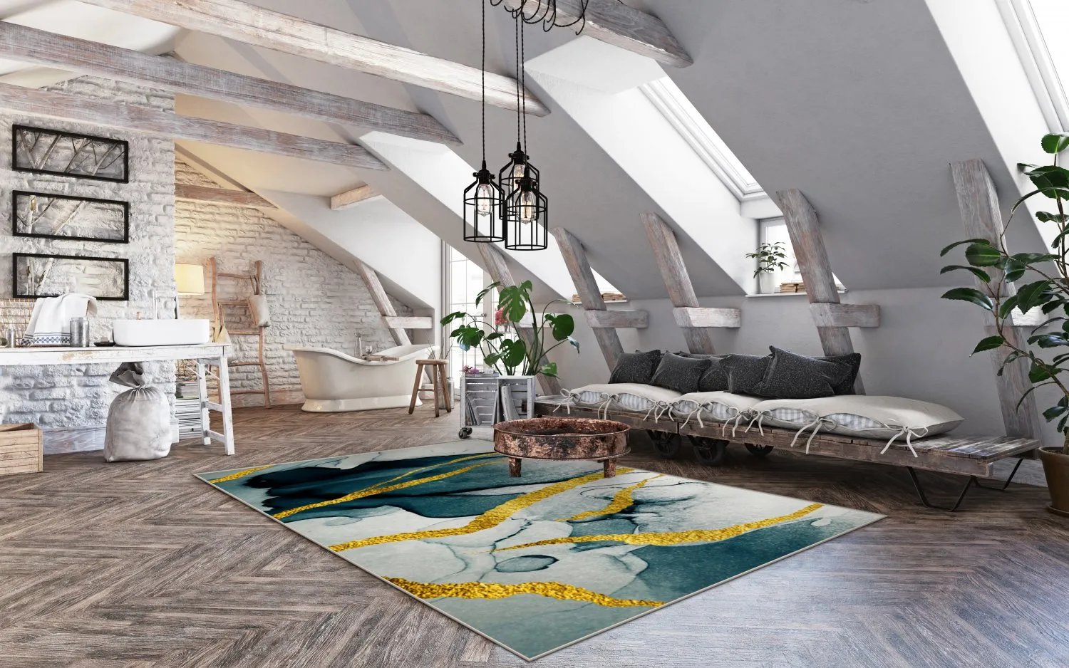 Wilton - Alvaro (blauw/wit/goud)