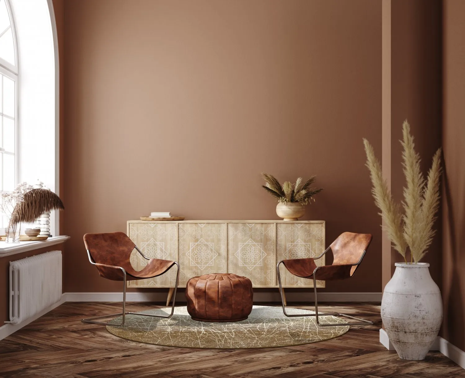 Rond vloerkleed - Jervis (beige)