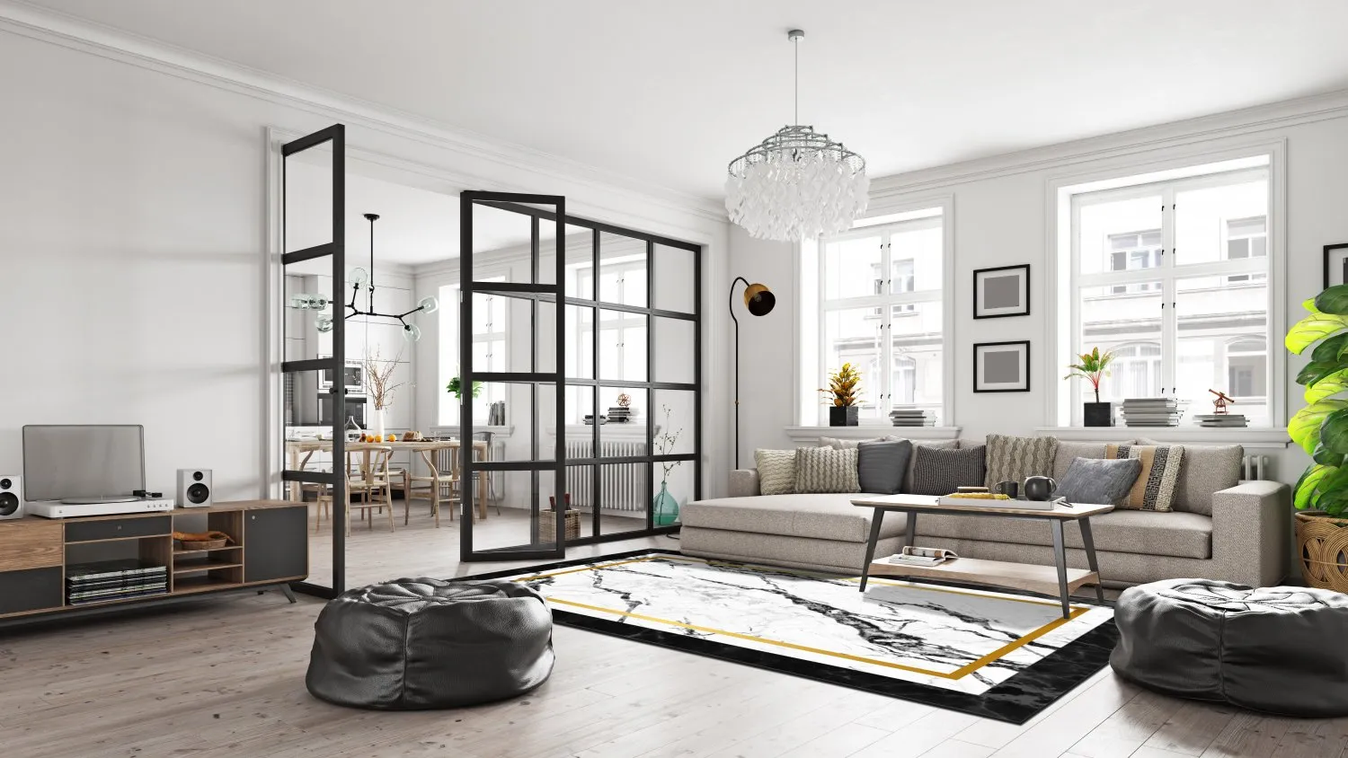 Wilton - Avola (zwart/wit/goud)